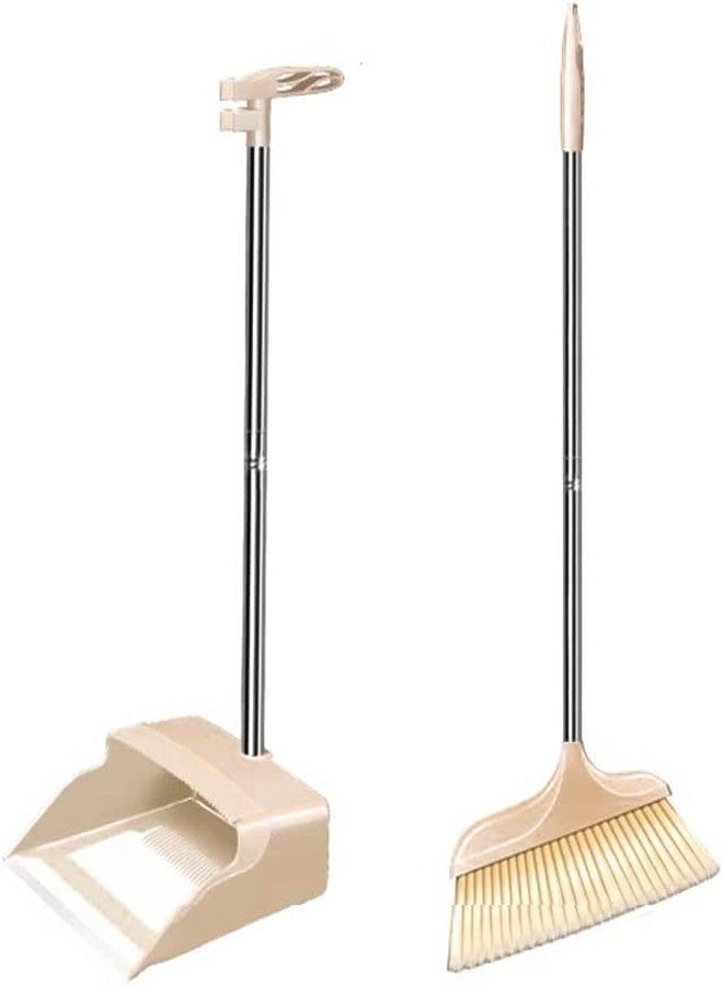 GNEY Broom and Dustpan Set - Self-Cleaning Broom Bristles - Ideal Kitchen, Home and Lobby Broom and Dustpan Combo - Premium Brush, Wisp and Dust Cleaner (Design 3) - Image 1